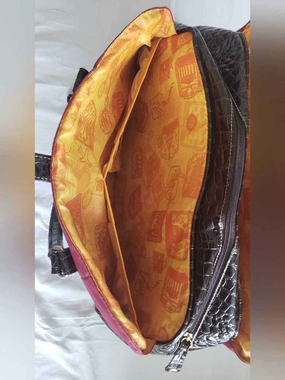 Samantha Brown Burgundy Overnight CarryAll Weekender Laptop Travel Bag Excellent - Picture 11 of 16
